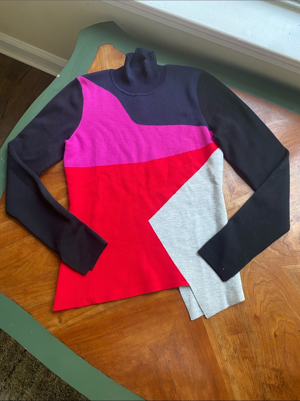Diane von Furstenberg Wool Turtleneck Long Sleeve Top
